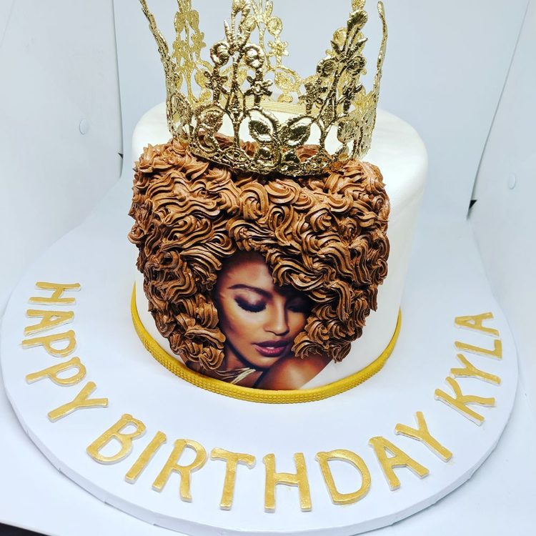 Black girl afro cake