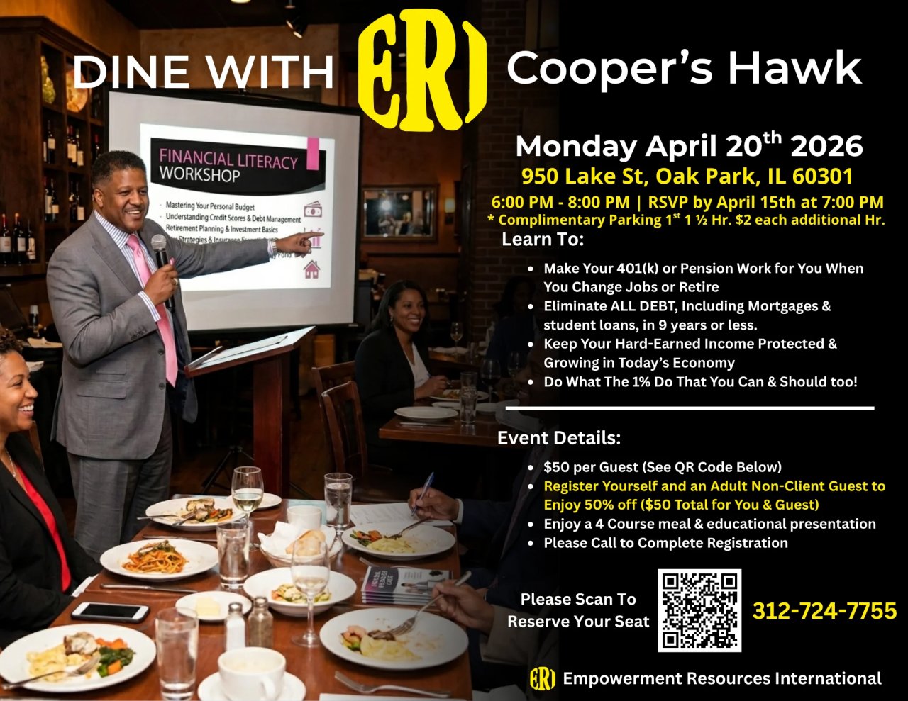 Dine With ERI - Cooper's Hawk Oak Park